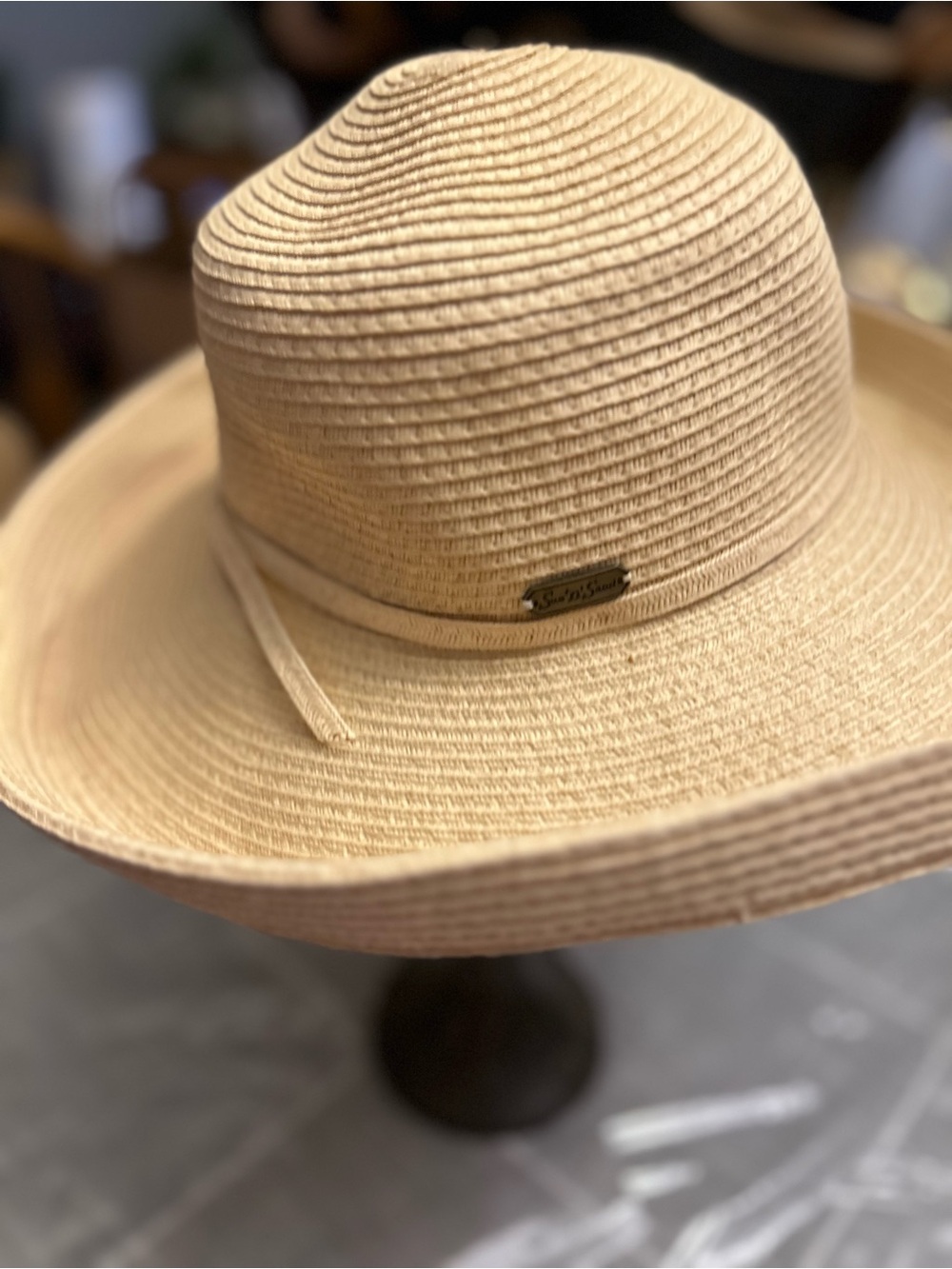 Able Wide-Brim Straw Sun Hat in Natural